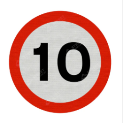 670 Maximum Speed 10mph Sign Face _ Post & Wall Mounted